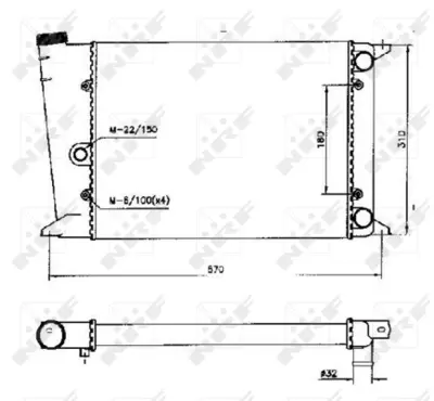 NRF 58552 Vw Golf 1.5 74-Radiator 171121253AJ