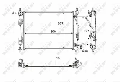 NRF 58556 Kıa Rio 1.4 12-Radiator 253104L050