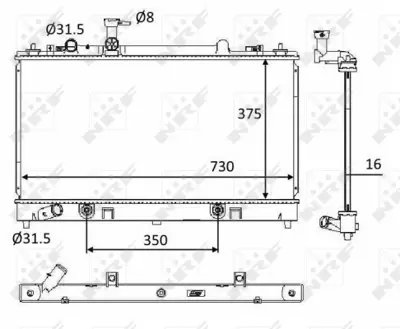 NRF 58560 Mazda 6 2.0 03-Radiator L3S515200A