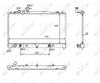 NRF 58561 Mazda 6 2.0 08-Radiator LFY615SB0