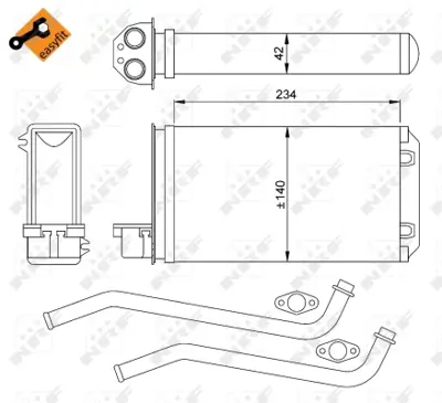 NRF 58617 Kalorıfer Radyatoru  Peugeot 205 1.8d 88- 6448G2