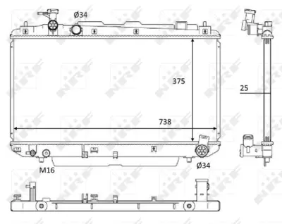 NRF 58645 Toyota Rav 4 2.0 00-Radiator 1640028171