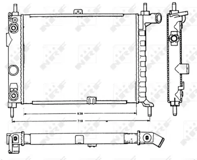 NRF 58721 Opel Kadett 1.6 85-Radiator 90180562