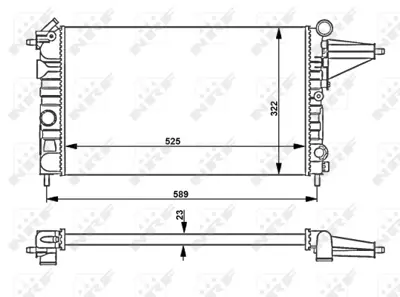 NRF 58775 Motor Su Radyator 16sv C16nz X16sz Vectra A Mt (Mekanık) 90264491