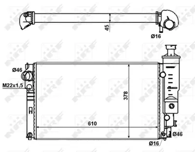 NRF 58889 Motor Su Radyatoru Peugeot 405 1.6 93- E101J07