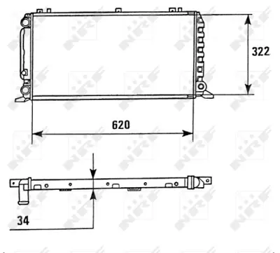 NRF 58928 Audı 80 2.0 92-Radiator 893121251H