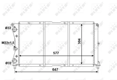 NRF 58955 Fıat Punto 1.4 94-Radiator 7721579