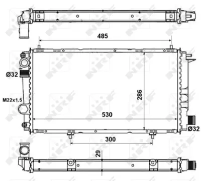 NRF 58957 Motor Su Radyatoru Cıtroen C15 1.8d 85- 1330K6