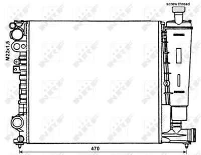 NRF 58959 Motor Su Radyatoru Peugeot 806 2.0 95- 133073 1485799080 9567509580