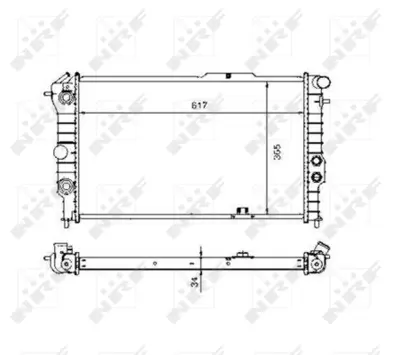 NRF 58973  Opel Vectra 1.8 89-Radıator 90443463