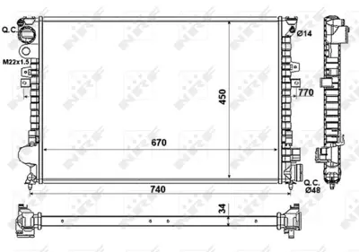 NRF 58993 Motor Su Radyatoru Peugeot Expert 2.0d 96- 1301Y9 1475845080