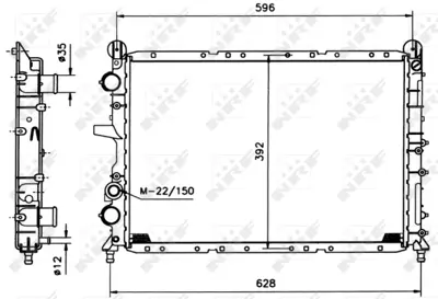 NRF 58995 Fıat Tipo 1.9d 88-Radiator 46404422