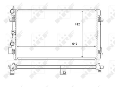 NRF 59056 Vw Polo 1.6d 09-Radiator 6R0121253H