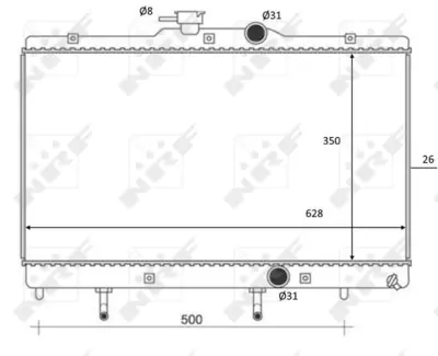 NRF 59078 Motor Su Radyatoru Toyota Corolla 1.4 96- 1640022100