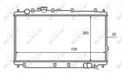 NRF 59082 Kıa Shuma 02/1996-10/2001radiator OK2A115200B