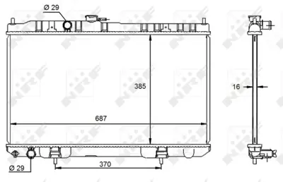 NRF 59099 Nıssan Almera 1.6 06-Radiator 2140095F0H