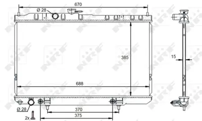 NRF 59100 Nıssan Almera 1.6 06-Radiator 2140095F0J