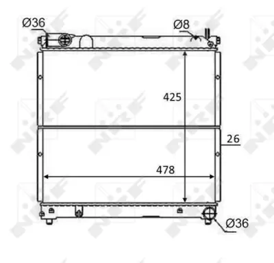 NRF 59106 Suzukı Samurai 1.9d 82-Radiator 1770086CE0