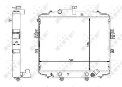 NRF 59107 Motor Su Radyatoru Hyundaı H100 2.5d 04- 253104F400