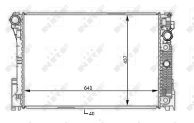 NRF 59108 Mercedes C-Series 3.0d 07-Radiator A2045000703