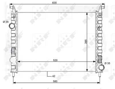 NRF 59120 Fıat Strada 1.3d 98-Radiator 51806901