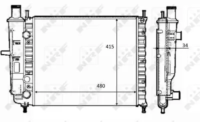 NRF 59123 Fıat Bravo 1.6 95-Radiator 46534995