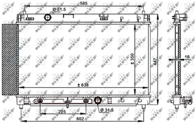 NRF 59204 Toyota Yaris 08/2005>radiator 1640021260