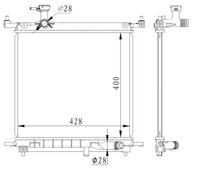 NRF 59223 Nıssan Micra 1.2 10-Radiator 214101HC1B