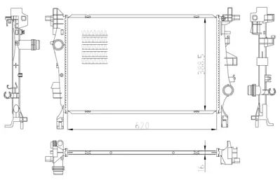 NRF 59286 Jeep Renegade 1.6d 15-Radiator 52009105