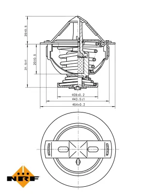 NRF 725060 Hyundaı Getz 05-Thermostat 2550027000