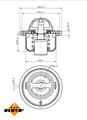 NRF 725061 Suzukı Alto 09-Thermostat 1767079011 2120001B00 485785400 9004833023000 MD096658 ZZS415171