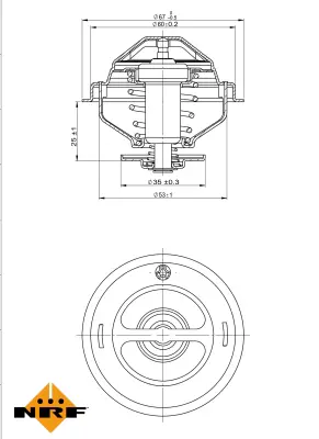 NRF 725075 Audı A6 01-Thermostat 77121113B