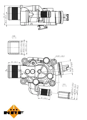 NRF 725081 Termostat Govdesı Komple P206 P307 Partner Iı Berlıngo Iı Partner Tepe Berlıngo Iıı P207 P308 C2 C3  1336Z0 9647265980