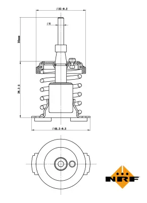 NRF 725093 Toyota Yaris 11-Thermostat 9091603147