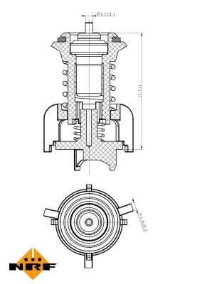 NRF 725095 Termostat 92°c Crafter Polo Passat Golf Vıı 13> 16 4L121113C