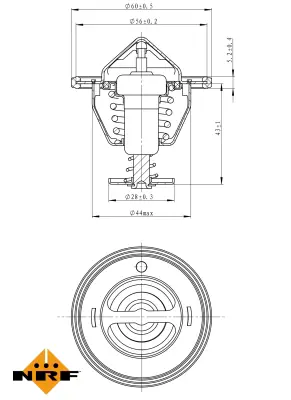 NRF 725107 Mıtsubıshı Pajero 00-Thermostat 2120057J10 ME200262