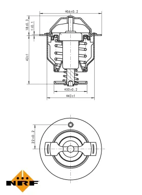 NRF 725119 Toyota Corolla 02-Thermostat 1608167380 21200VC100 2551042100 2551042541 30875350 9901603145 MD1315301 MD360320