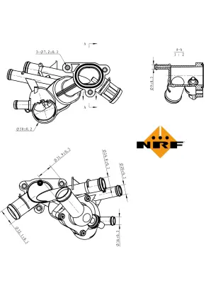 NRF 725121 Audı A2 02-Thermostat 32121206CC