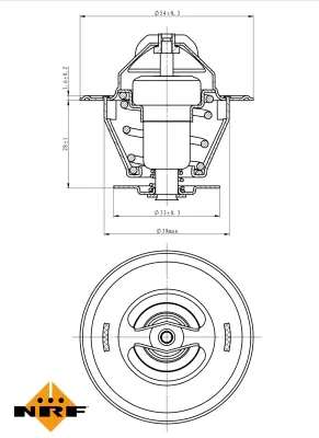 NRF 725161 Opel Astra 98-Thermostat 801587