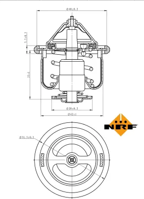 NRF 725190 Toyota Corolla 95-Thermostat 9091603063