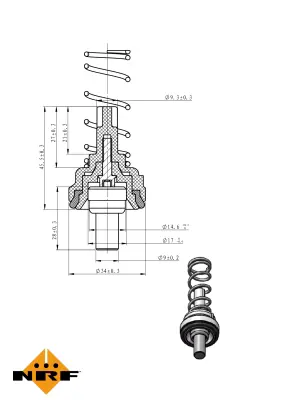 NRF 725203 Termostat Vw Golf 03-                          3C121110E