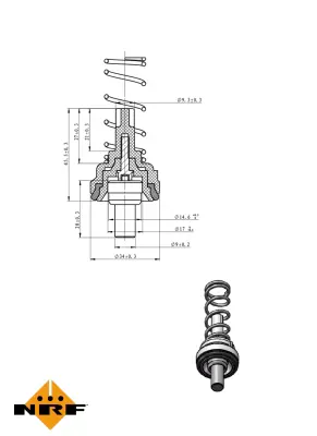 NRF 725204 Termostat Vw Jetta 06-                   3C121110F