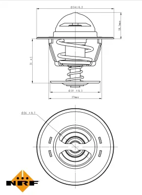 NRF 725213 Seat Leon 99-Thermostat 30121113 30121113B