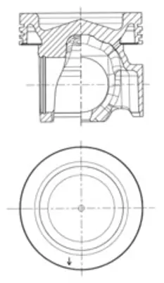 KOLBENSCHMIDT 40834601 Pıston + Segman Veya Kıt                                  21105177