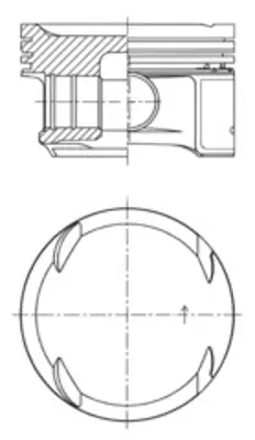 KOLBENSCHMIDT 41811600 Pıston + Segman Std. (M271.9 Kompressor, 82,00mm) W203 02>07 Cl203 02>08 C209 02>09 W211 02>08 W204  A2710306617