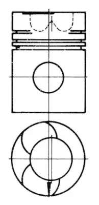 KOLBENSCHMIDT 93250600 Pıston + Segman Veya Kıt                   468757