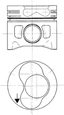 KOLBENSCHMIDT 94427700 Motor Piston Segman Std Golf Iv-Bora-Passat 1.9tdi 1-2 Cyl 26pim 79.51 Aff-Afn-Agr-Ahf-Alh Cyl 38107065AA