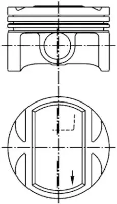 KOLBENSCHMIDT 94954600 Motor Piston Segman Std C2.5xe-X2.5xe Calibra 2.5-Omega 2.5l V6-Vectra 2.5 170 Ps 81.60 6 Sil 