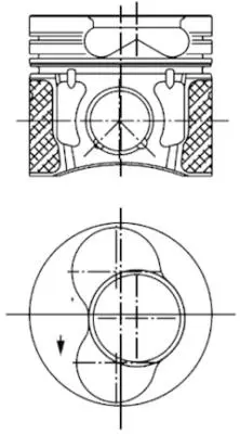 KOLBENSCHMIDT 99470600 Motor Piston Segman Std Audı-Bora-Golf Iv 1.9 Tdı 1-2 Cyl 26 Pim 79.51 Asz-Arl-Avf-Awx-Axb Cyl 38107101FE