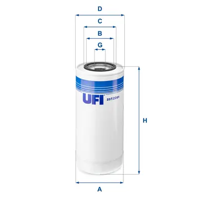 UFI 23.120.01 Yağ Filtresi 1907570 79026104